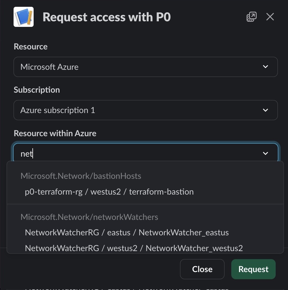 P0 Security Microsoft Azure Just In Time Resource Select