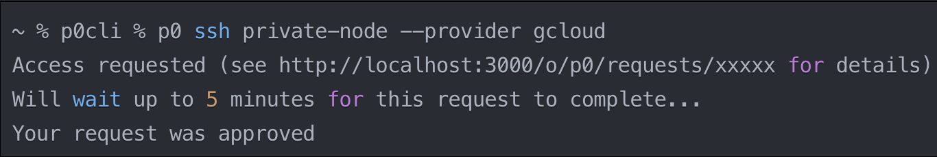 Terminal command GCP approval