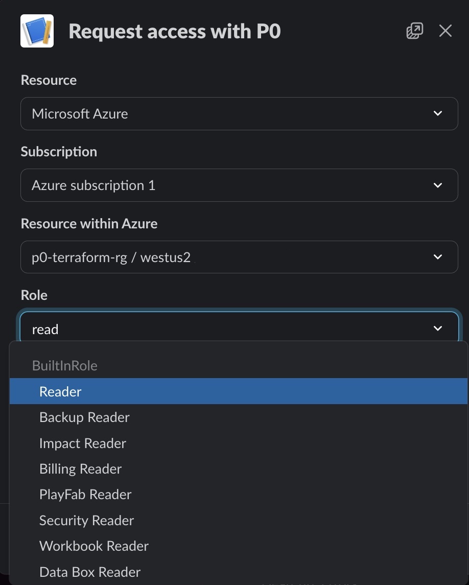P0 Security Microsoft Azure Just In Time Role Select